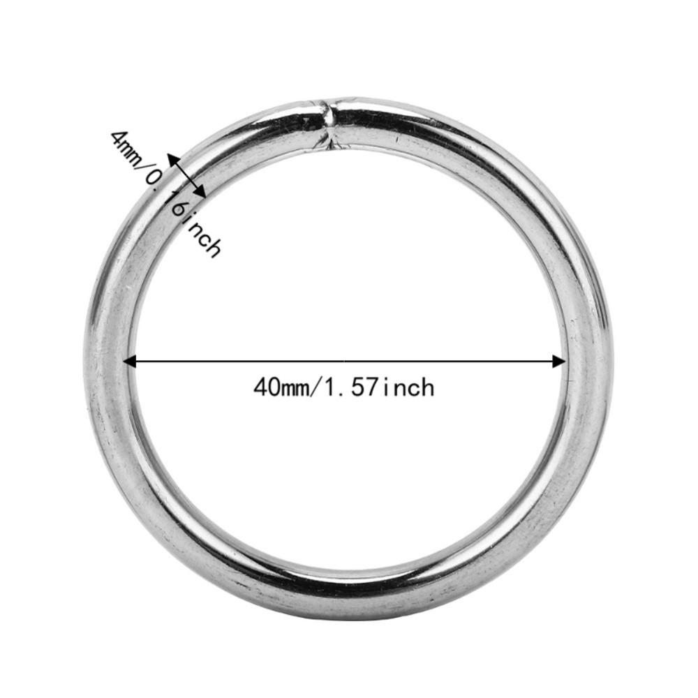10pcs Multifunctional Welded Round Rings Solid Seamless Multi-Purpose O Rings For Dog Collars
