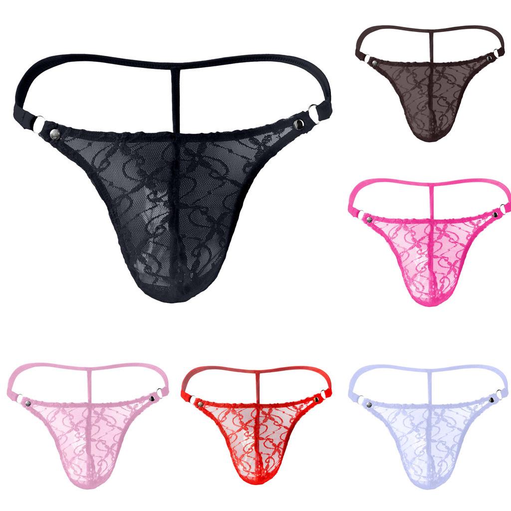 

Мужская кружевная сетка мешок G-строка Thong T-back белье Краткое Панти