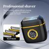 Mini Double Head Shaver Reciprocating Head Three-Blade Floating Replacement Technology Men's Shaver Apply To Face Scrape White