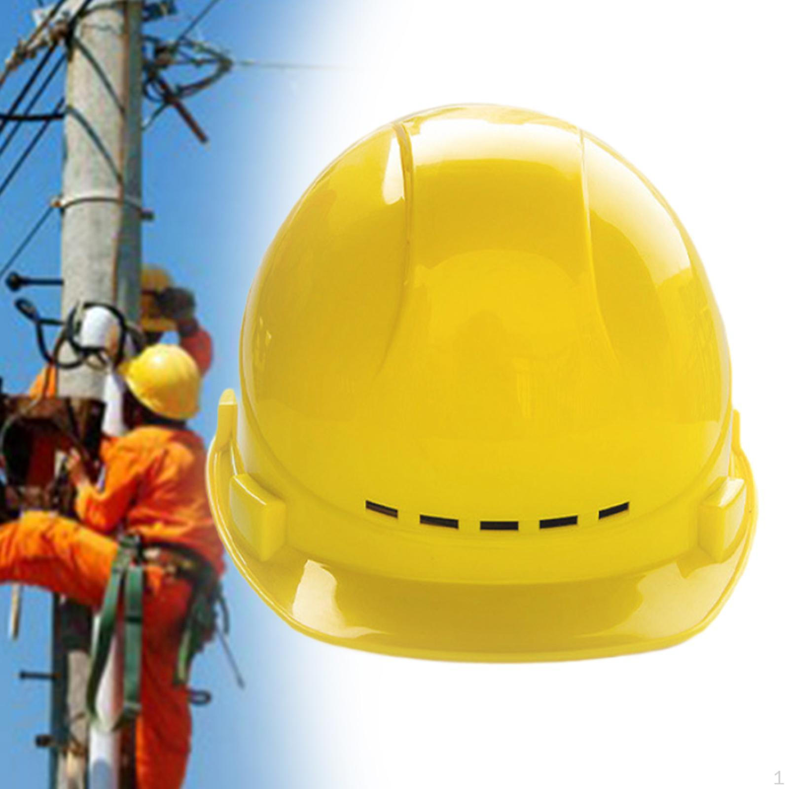 

Строительная каска с 4-точечной храповой подвеской и мягкой конструкцией жёлтый