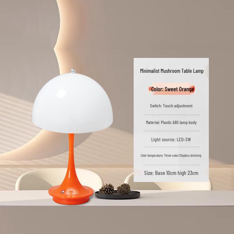 Small Nordic-style Bedside Table Lamp - Long-lasting, Multi-purpose Desk and Night Light