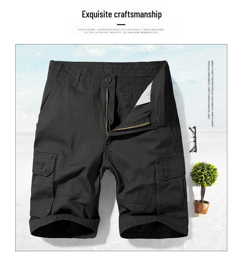 Lockere, einfarbige 5-Punkt-Shorts für den Sommer für Herren: Trendy und lässige Strandhosen