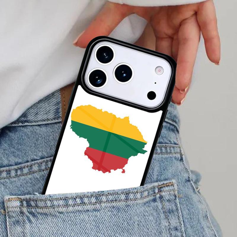 Vintage Lithuania Lithuanian Flag Phone Case for iPhone 17ProMax 12 13 14 15 16e 17 Pro Max Plus Air Cover