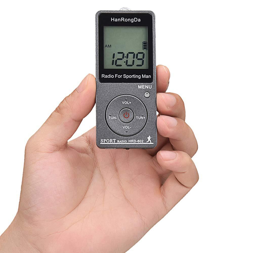 HRD-602 Digital Sports Radio with FM/AM, Pedometer, and Portable Charging.
