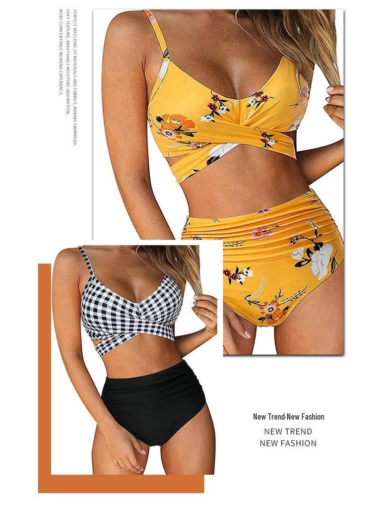 2023 Sexy Sleeveless Backless Split Swimsuit Bikini for Europe & America