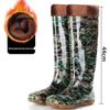 DAXTE Men's Camouflage Fleece-Lined Waterproof Over-Knee Boots