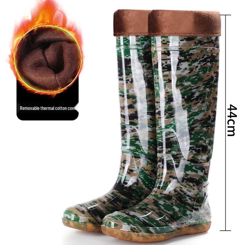 DAXTE Men s Camouflage Fleece-Lined Waterproof Over-Knee Boots 35-44
