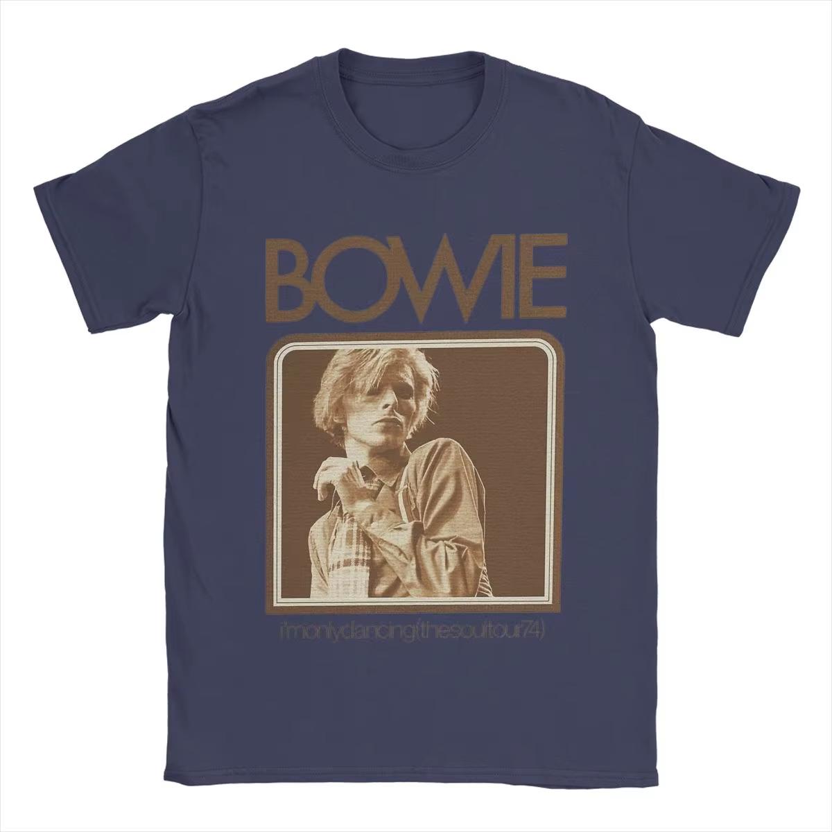 

Davids Bowied Men s T Shirt Novelty Tees Short Sleeve Round Neck T-Shirts Pure Cotton 4XL Tops 4XL