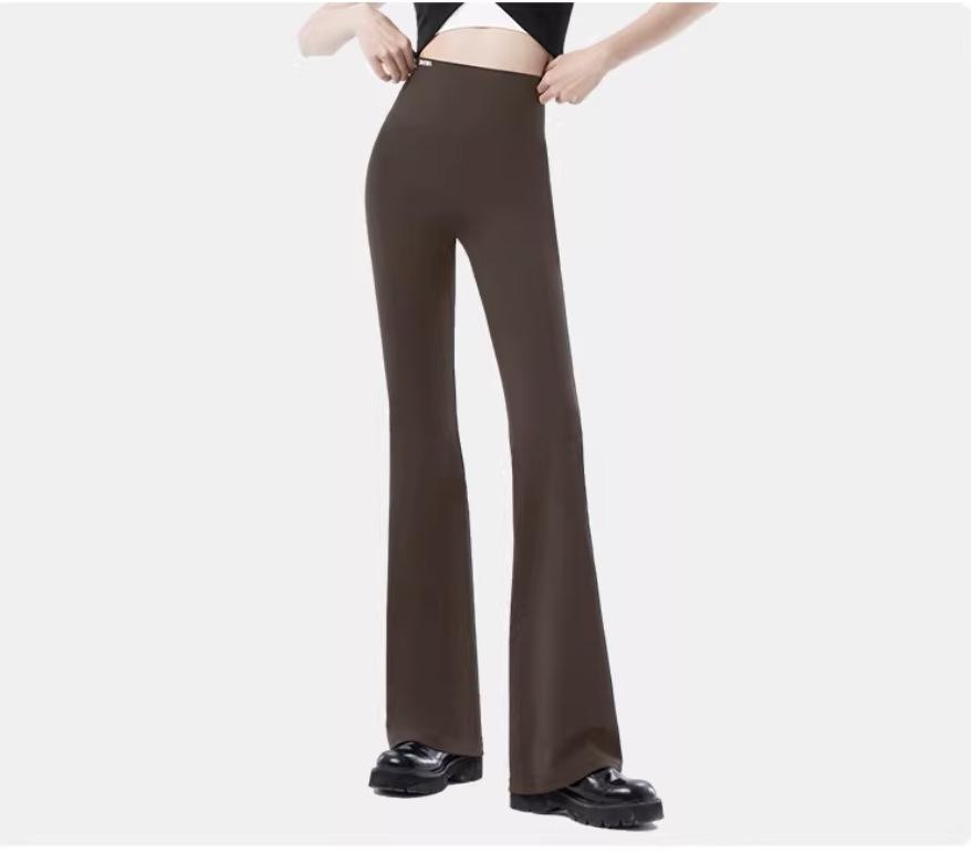 

Women s Black Shark Flare Yoga Pants - Slimming Spring Fit Medium