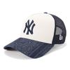 New Era 9FORTY Trucker Mesh Cap 15137097 NER37C9262 NY New Era Mesh Cap 9FORTYA MLB Denim Laser Burn Out Denim New York Yankees Snapback Hat MLB 940