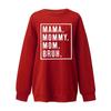 Ladies Fashion Casual Print Loose  Round Neck Long Sleeve Top Sweatshirt