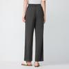 Elva' Island Women's Deep Gray High-Waist Straight-Leg Casual Pants