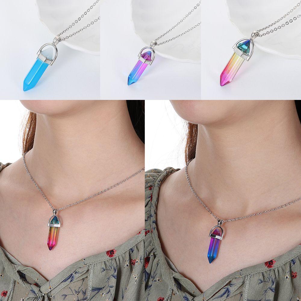 

Чокер Цепочка Свитер Цепочка Хрустальные ожерелья Ожерелье Целебный Кристалл Опалы Шестиугольный кулон