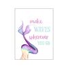 Mermaid Poster Cartoon Starfish Wall Art Hippocampus Nordic Poster and Print White Purple Canvas Painting Picture Home Decor No Frame
