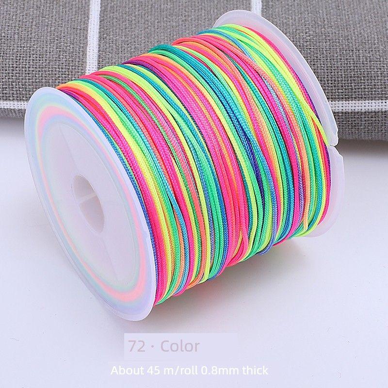 

Сделай сам Нет. 72 Плетеный браслет для волос Зеленый шелковый нефритовый шнур Color