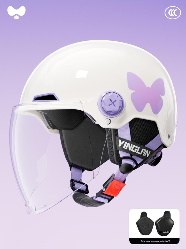 3C Certified Women's Electric Vehicle Helmet: Retro, All-Season, Winter Warmth for Motorcycles & Scooters