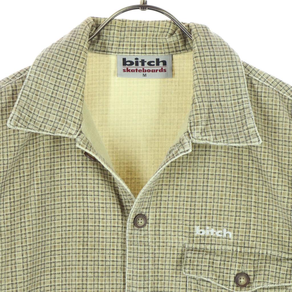 bitch 90s Old Check Pattern Long sleeve Corduroy shirt M Brown Men's Used