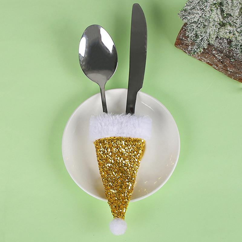 Flitrový obal na nůž a vidličku Stolní dekorace Sváteční párty Domácí potřeby Stolní obal na nůž a vidličku Vánoce Vánoční vidlička