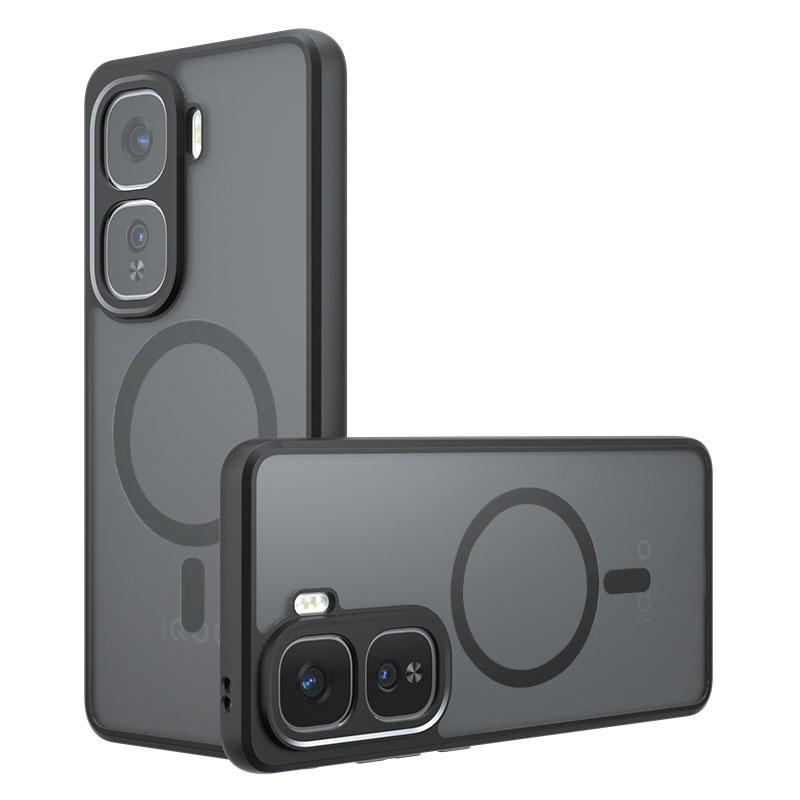 

Матовый чехол для беспроводной зарядки Magsafe для VIVO IQOO Neo 10 Pro + Ударопрочная жесткая акриловая магнитная задняя крышка для VIVO IQOO Neo 9s Pro Plus vivo iQOO Neo10 Pro+ (China) чёрный