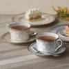 Noritake Cup Saucer Pair Coffee and 245cc Trefolio 2 Customers Bone China & (color-changing Set) (for Tea) Approx. Gold/Platinum Gold/Platinum