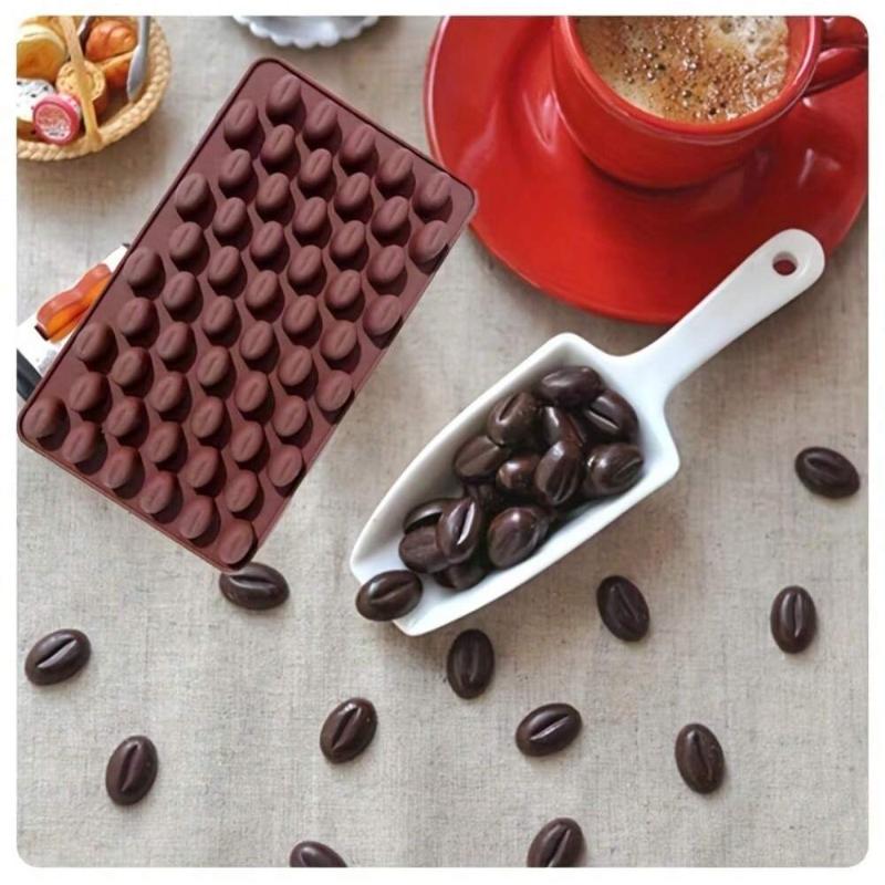 55 Cavity Mini Coffee Beans Chocolate Silicone Mould Sugar Craft Fondant Candy Mold Cake Decorating Baking Pastry Tools Hot Sale