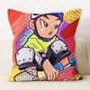 Drawing Graffiti Backrest Square Office Pillow Cover Funny Graffiti Pillow Home Sofa Cushion Cover