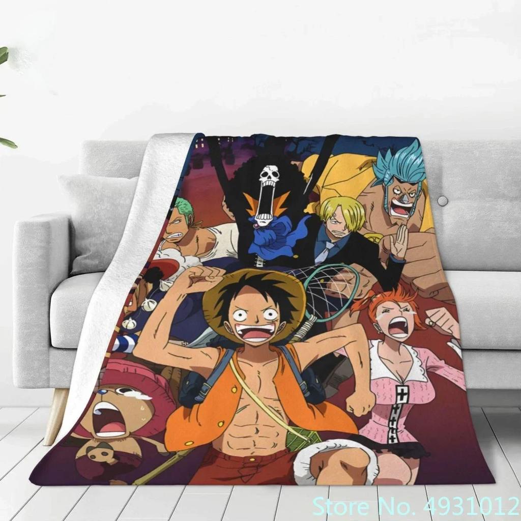 2026 Anime Japanese Luffy One Piece Blankets On Bed Sofa Air Condition Sleeping Cover Throw Flannel Bedsheet For Kids Gift