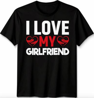 J'aime Ma Petite Amie T-shirt Unisexe Tee Relationnel Cadeau Pour Petits Amis Haut