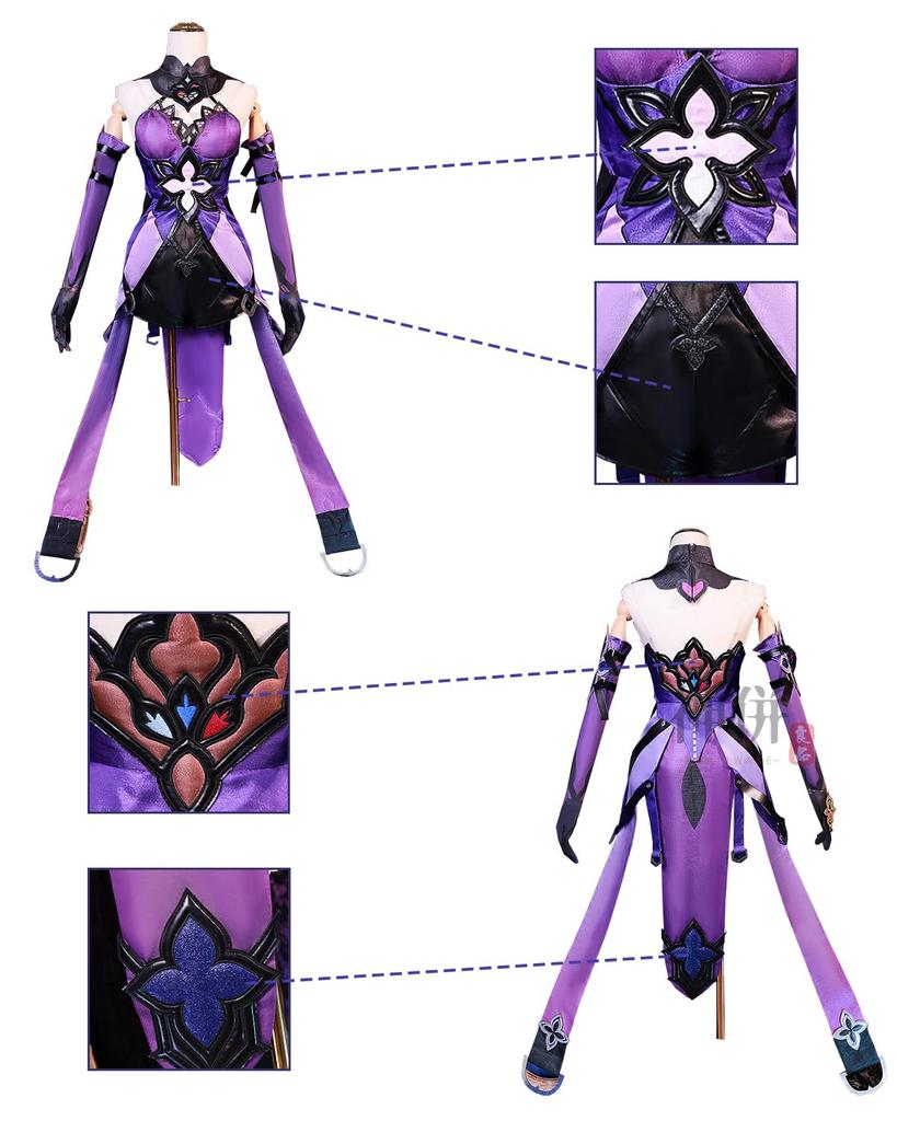 [Kamizu Ryohin] Black Swan Cosplay mit Perücke, Zusammenbruch: Star Rail Cosplay Kostüm, Erwachsenenkostüm, Kulturfest, Eventkostüm, Bühnenkleidung,