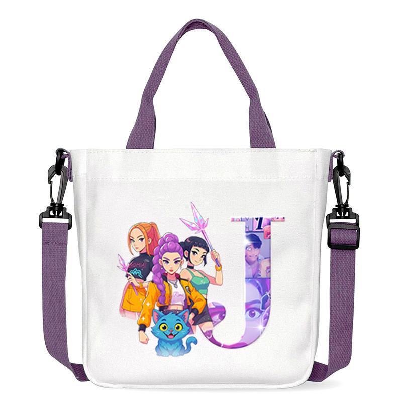 Kids Girls Sajaboys Rumi Mira Zoey Printed Student Lightweight Crossbody Bag Casual Canvas Shoulder Bags