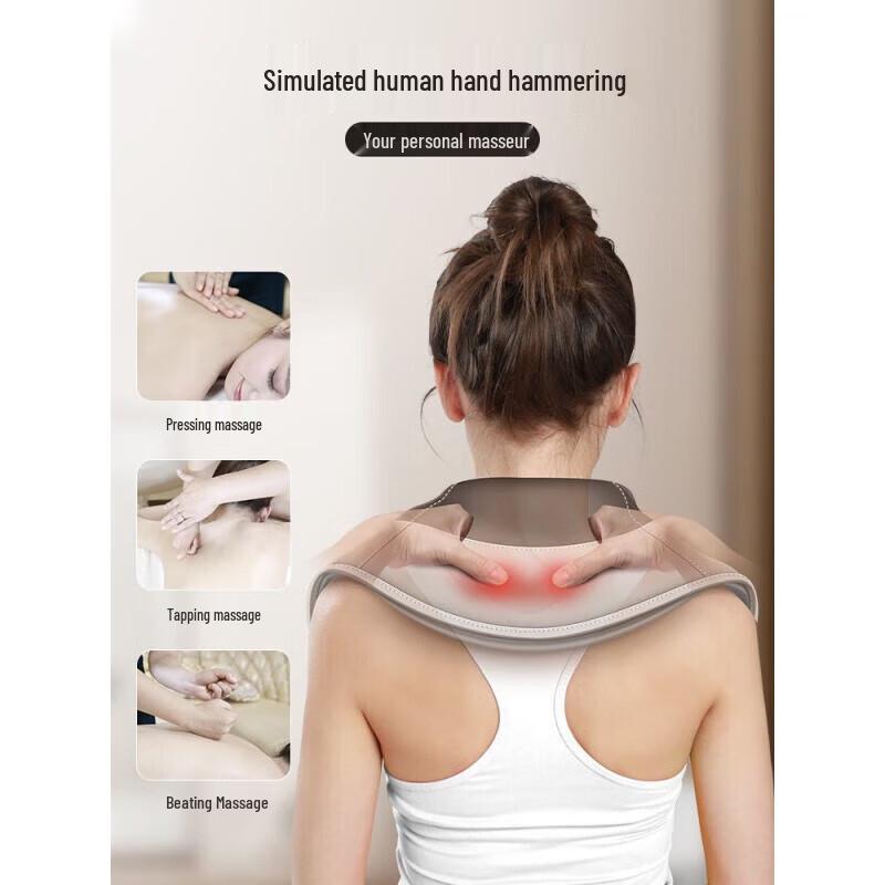 AUX Neck and Shoulder Percussion Heating Massage Shawl
