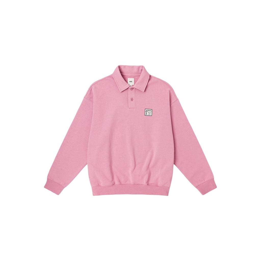 Vans Pullover FW24 Asian Art Alliance Collection Logo Fashion Collar Long Sleeve Sweatshirt Women Sweatshirt Dusty-Pink VN000KDTC3S