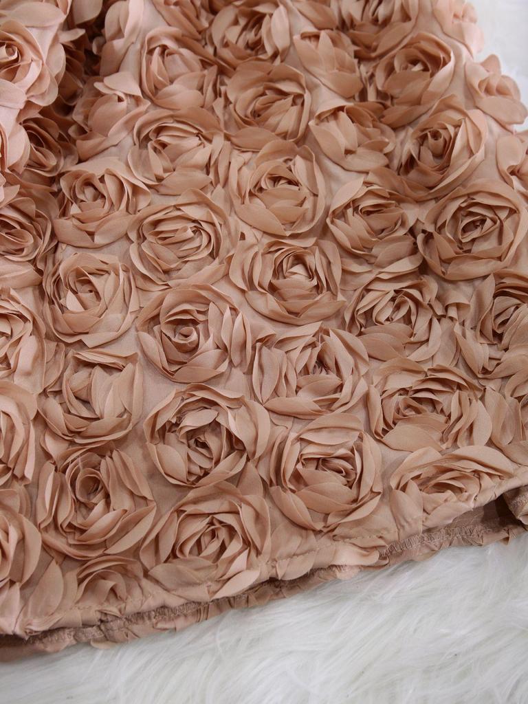 Damska spódnica midi A-line z wysokim stanem i kwiatowym wzorem 3D na rok 2025