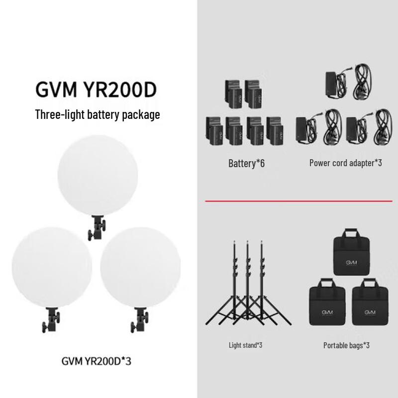 GVM Professional Bi-Color LED Ring Light Kit