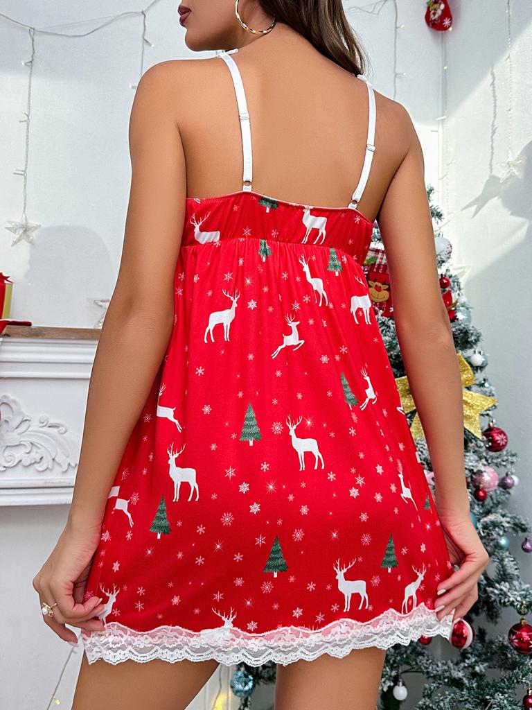Popular Christmas sexy lingerie cosplay uniform sexy seduction dress suspender skirt