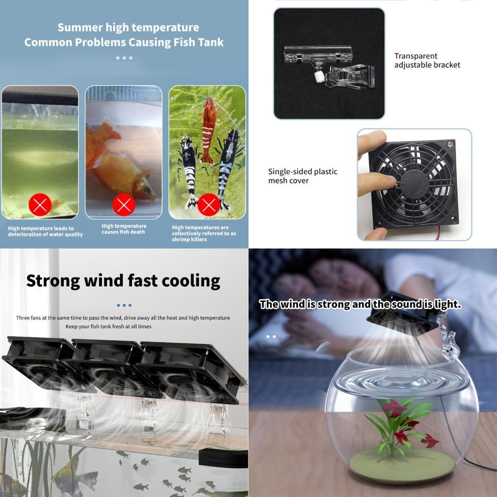 

MXLA Small Aquarium Cooling Fan USB FishTank Clip on Cooling Fan Water Plant Cool Low Noise Marine Aquarium Clip Type China Mainland