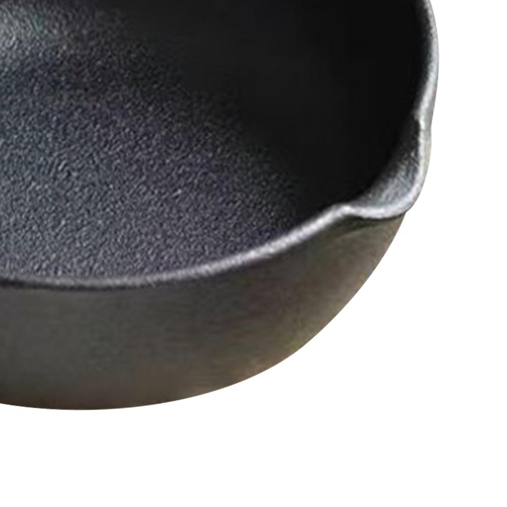 Black Wooden Color Cast Iron Pot Cast iron Oil Heating Pot Durable Mini Frying Pan  Kitchen Camping