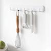 Perforation-free Wall Mount 5 Hook Hook Behind Door Strong Adhesive Kitchen Hook Bathroom Wall Hanger Coat Hook
