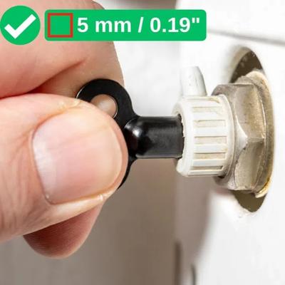 Klíčový kohoutek ventilu chladiče Klíč Vodovodní kohout chladiče Instalatérské odvzdušňovací klíč Odvzdušňovací ventil Ústřední topení Klíč na topení Černý klíč