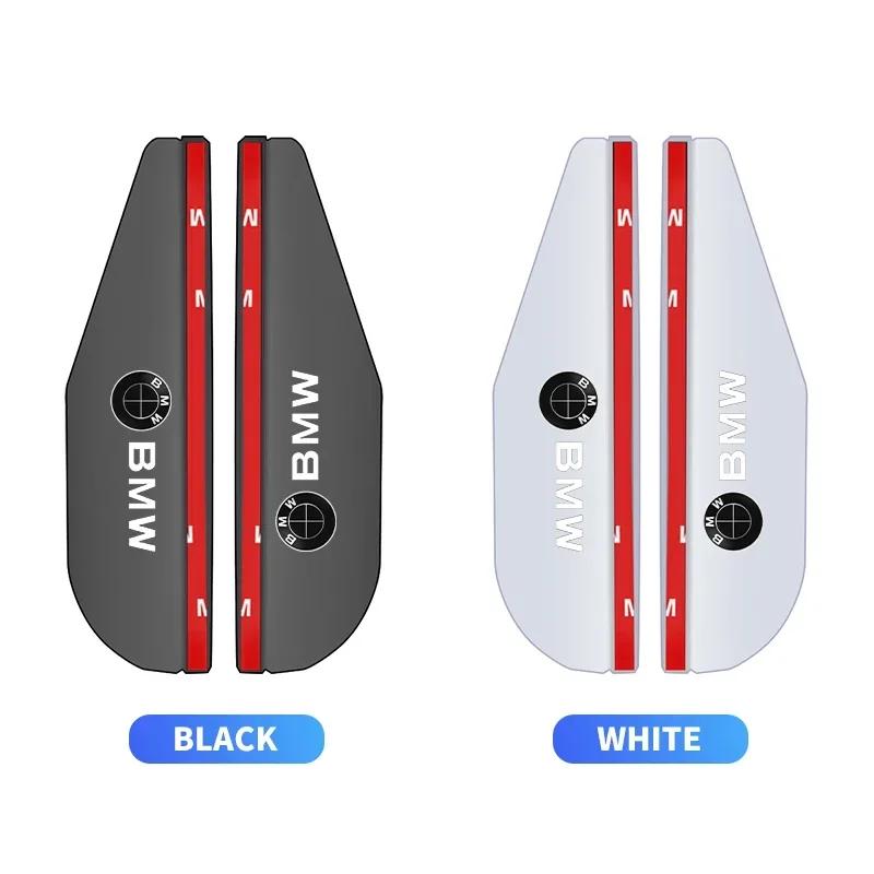 2PCS Transparent Auto Parts Rearview Mirror Protector Rain Eyebrow Visor Cover For BMW M 1 2 3 4 Series M Power X1 X5 X6 F30 E90