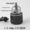 Electric Drill Power Tool Accessory: Hand-Tightened Locking Chuck with Round & Square Shank Compatibility