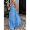 Women's Clothing Sweet and Sexy Suspender Tube Top Pleated Pendulum Dress Solid Color Women