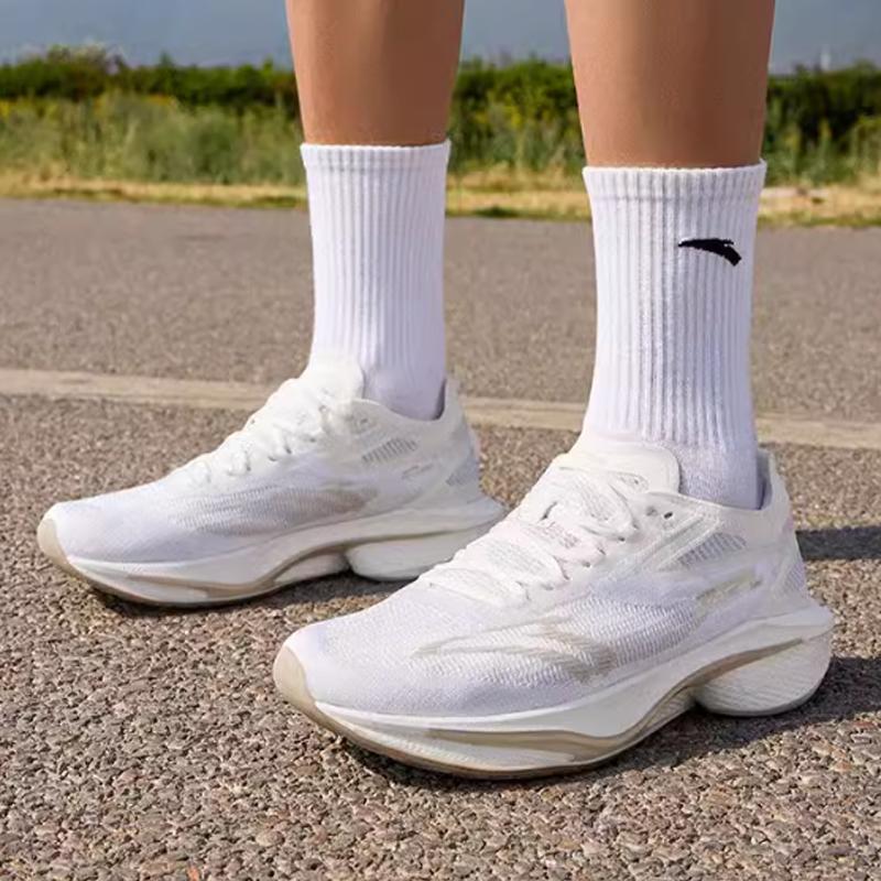 Anta Fashionable Comfortable Simple Versatile Shock Absorbing Non-Slip Breathable Low-Top Running Shoes Men Sneaker White 112425584S-1