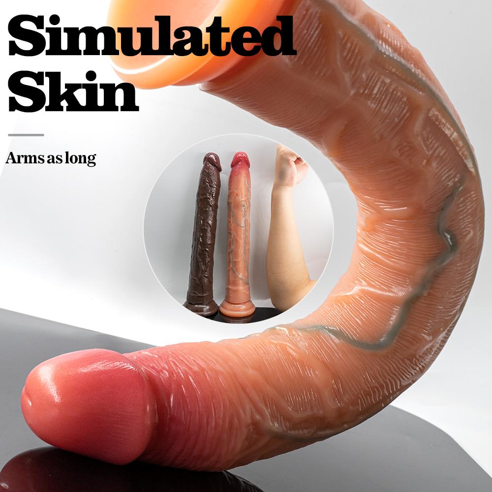 Cosmetic Veins Soft Super Giant Super Long Dildo Anal Plug Female Dildo Female Manual Masturbator Adult Sex Toys