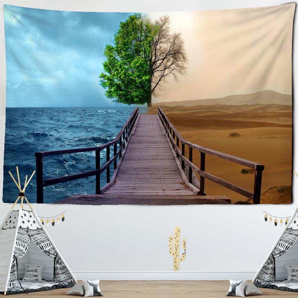 Mediu După Deșertificare Tapiserie Agățată de Perete Mizerabil Fantezie Boemia Pânză Decor Fundal TV