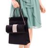 Aurora Vertical Formal Sub-Bag, Made in Japan, A4 Size, Gusseted, Suitable for Both Celebrations and Condolences, Black, Magnetic Closure, Smooth