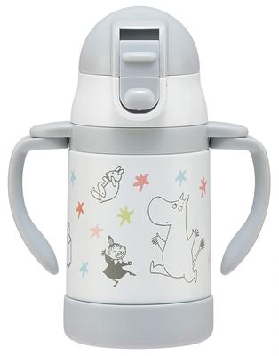 Skater Baby Straw Mug 240ml Stainless Steel Moomin Star Foldable Handle STWM3 Two-Handed