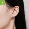 Colorful Dripping Parrot Ear Buckle, Niche Design S925 Silver Bird Earrings Earrings