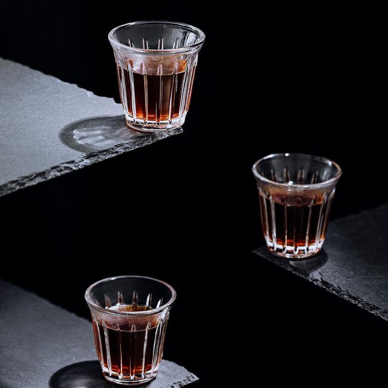 MHW-3BOMBER 6er Set Kleine Glasbecher 90ml/240ml Trinkgläser Latte Gläser für Espresso Glasbecher Café Bar Geschenke für Frauen