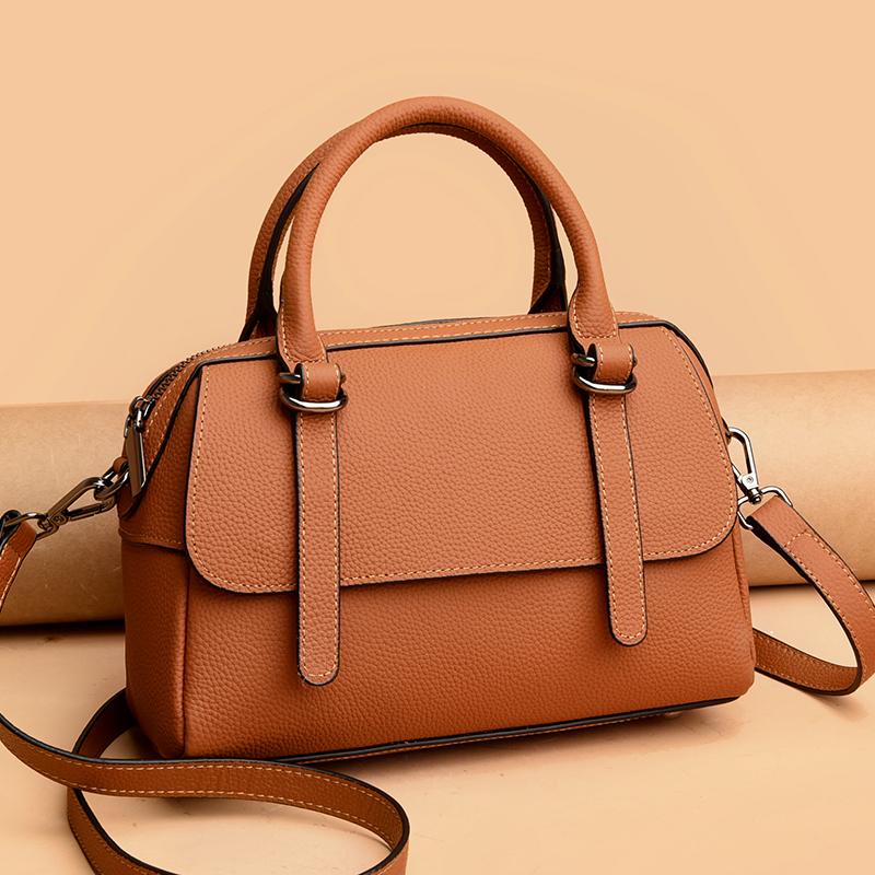 Genuine Leather Crossbody Bag for Women Monochromatic Shoulder Bag High-quality Cowhide Luxurious Bag